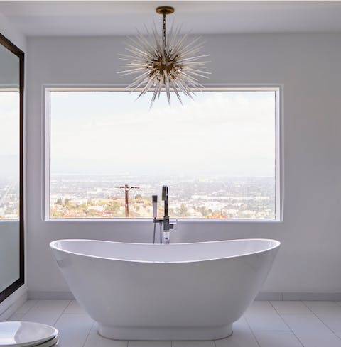 Soak in the bathtub with incredible views