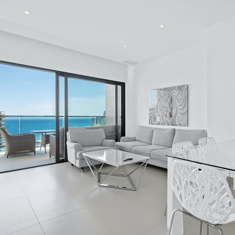 Get comfy and enjoy a movie evening in the living room
