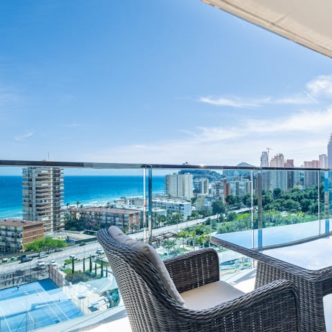Start your day with a cup of coffee out on the balcony