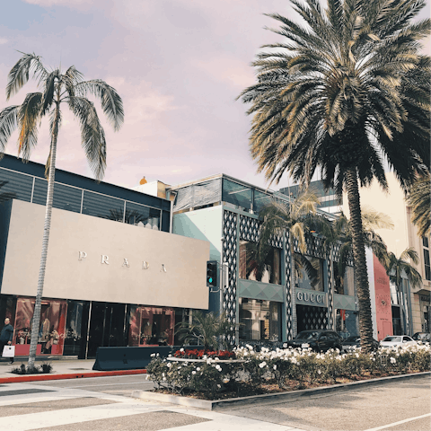 Drive over to Rodeo Drive in a quarter of an hour for a spot of retail therapy