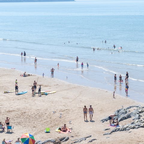 Stay within a short walk away from some of the South of England's finest beaches
