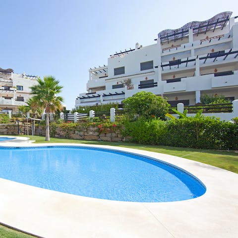 Feel a wonderful sense of wellbeing from the pool or make the short drive to the beach