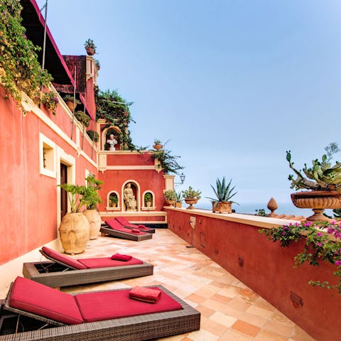 Relax on the sun-drenched terrace