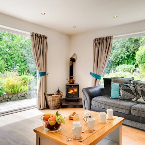 Put some kindling on the log burner and treat your guests to a song on the piano