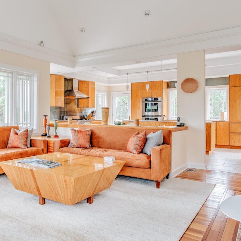 Catch up while cooking in the lovely open-plan kitchen and living space