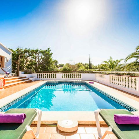 Lounge by your private pool before a refreshing swim