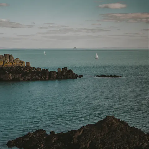 Watch the waves crash below you on Cancale's stunning coastline 