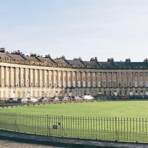 Wander about the Royal Crescent and neighbouring Royal Victoria Park, both ten minutes' walk away