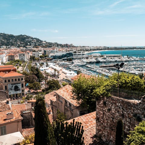 Drive to nearby Cannes and enjoy the beautiful sea views