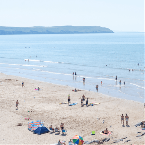 Spend the day at Torquay Beach, just a ten–minute walk away