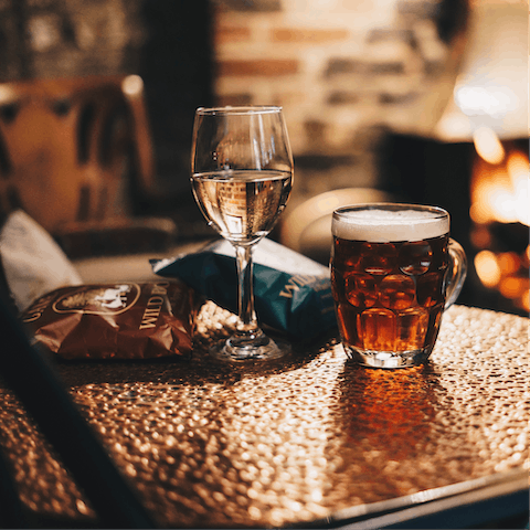 Nestle in to a cosy pub for the evening, you're just a two-minute walk from the closest one