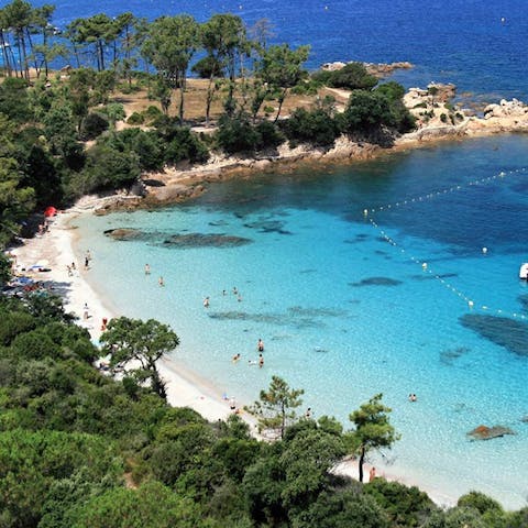 Explore the idyllic beaches on the south coast of the island