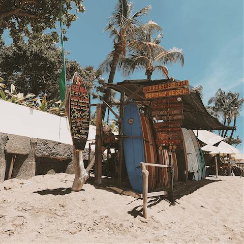 Hop in the car to visit sandy Berawa Beach