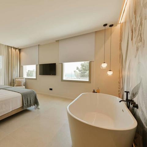 Indulge in the intimacy of an in-room bath