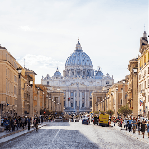 Drive under an hour to visit Rome