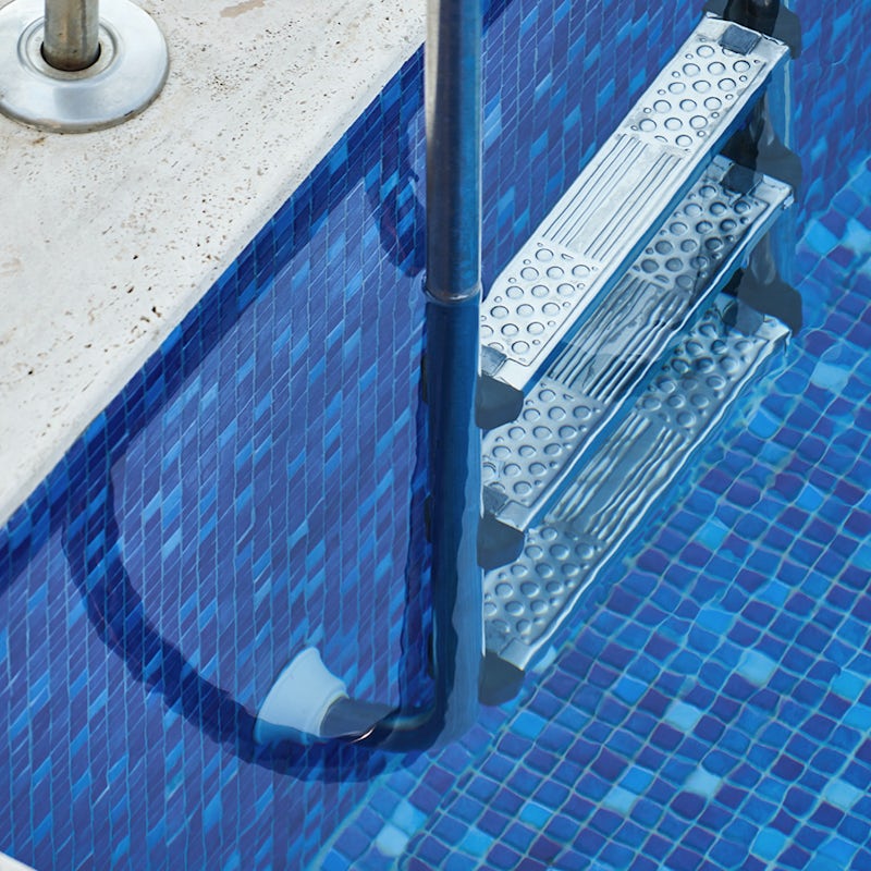 Cool off in the communal pool
