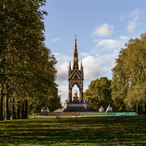 Take a leisurely stroll in Hyde Park, located just moments away