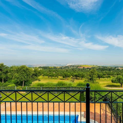 Admire awesome Andalucian views from your beautiful balcony