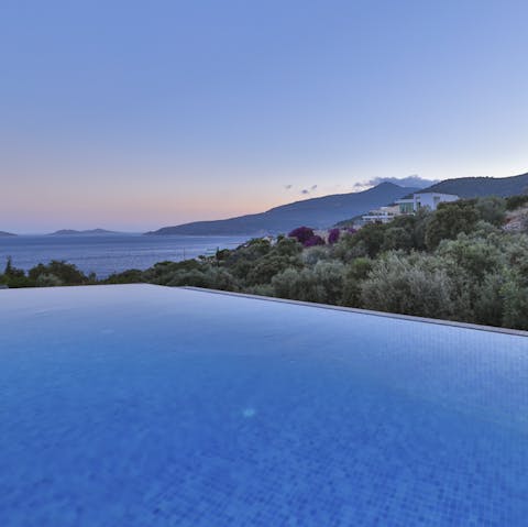 Take a midnight dip in the infinity pool
