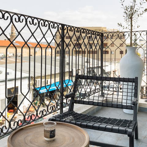 Start your mornings with a fresh coffee on the private balcony