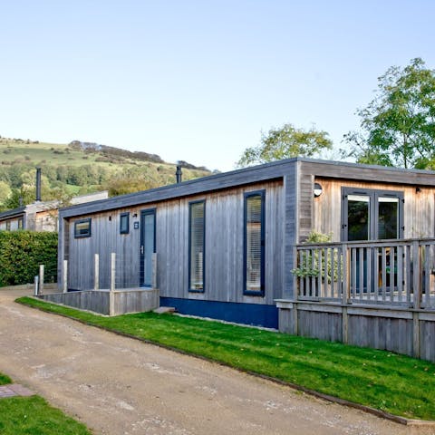 Stay in a luxurious, modern lodge in the Somerset countryside