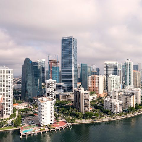 Explore Downtown Miami, just a twenty-minute drive away