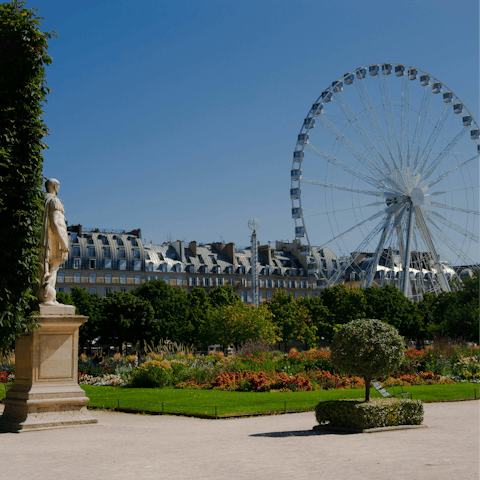 Start your sightseeing at Tuileries Garden, a short walk away