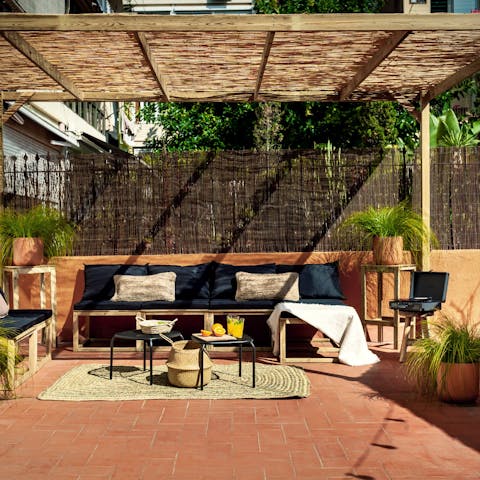While away the afternoons on the private terrace, sprawling out under the pergola when you need a break from the sun