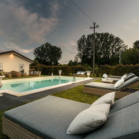 Catch some Tuscan sun on the poolside loungers, and let the hours slip away from you
