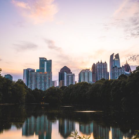 Stay a short drive from the hustle and bustle of Downtown Atlanta