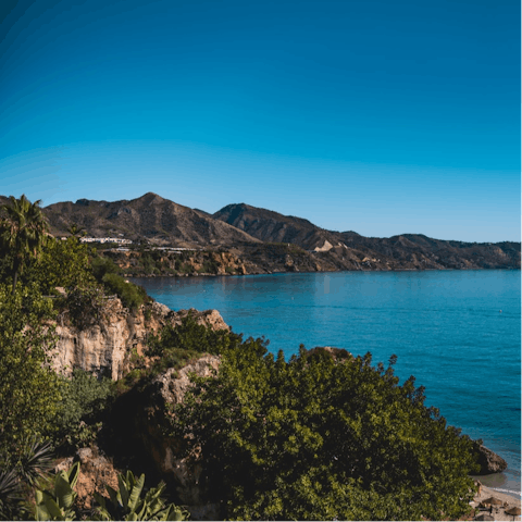 Explore Nerja's coast – Burriana Beach is just 2.5km away