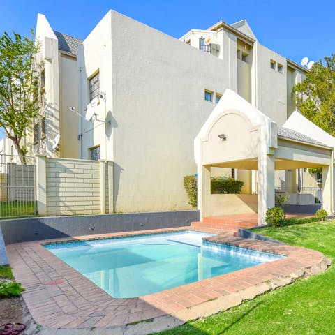 Cool off from the Joburg sun with a refreshing dip in the shared pool