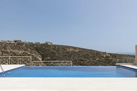 Enjoy a refreshing dip in the outdoor private pool when the Cyprus heat starts to rise