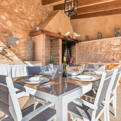 Grill up some Mallorcan meats on the traditional barbecue and tuck in alfresco