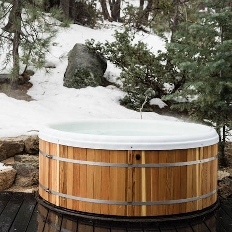 Experience total relaxation while soaking in the hot tub