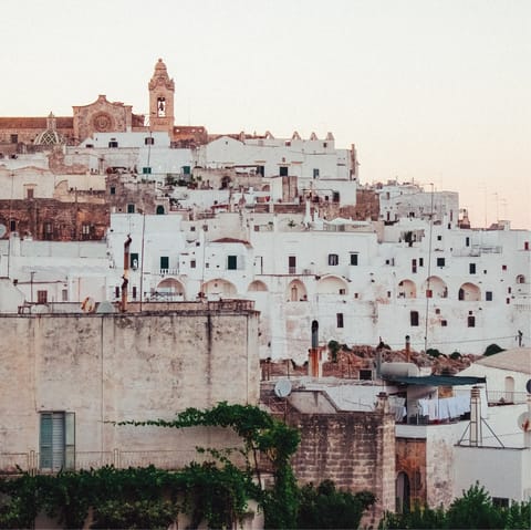 Drive into Ostuni's whitewashed centre in just ten minutes