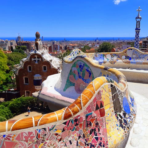Visit the nearby Park Güell, where the Gaudí Experiència museum awaits