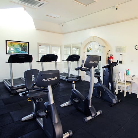 Get a workout in with ease thanks to the resort gym