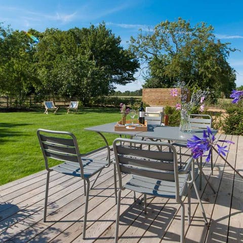 Eat alfresco on the deck  