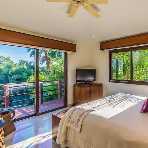 Wake up to verdant surrounds and views of the seventh fairway