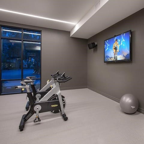 Sweat it out in the residents-only gym