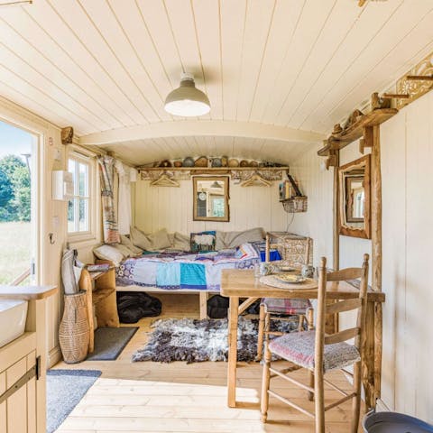 Cosy up in a tiny home, ideal for couples seeking an escape