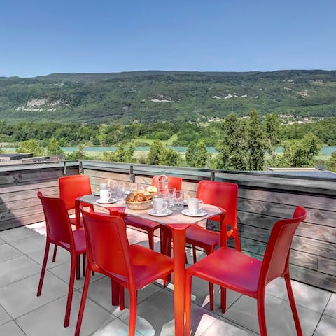 Take in stunning lake views from your private rooftop terrace 