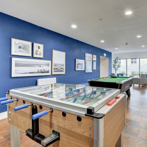 Enjoy a spot of friendly competition in the games room