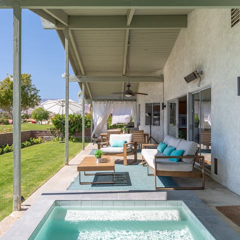 Step straight out of your bedroom and into the jacuzzi