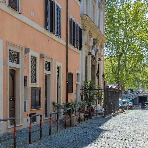 A street that stretches down to the river