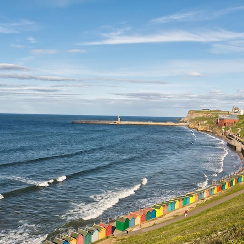 Spend the day by the ocean at Whitby Beach, within a fifteen–minute walk away