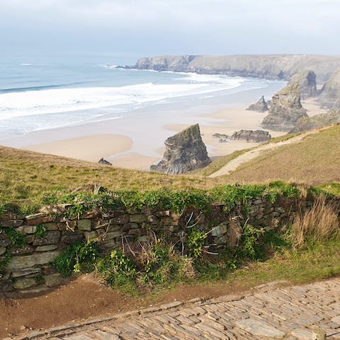 Explore the rugged charms of the North Cornwall coast, just a few miles away