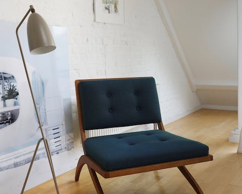 The mid-century style lounge chair