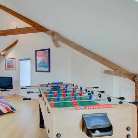 Enjoy games of table football in the snug room